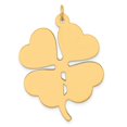 thumbnail image 1 of 14k Plain .018 Gauge Engravable Clover Disc Charm in 14k Yellow Gold, 1 of 3