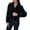 Black L, variant on Fall Winter Women Jacket Turn-down Collar English Style Chest Pockets Windproof Outwear Single-breasted Solid Color Button Closure Commuting Daily Wear Overcoat