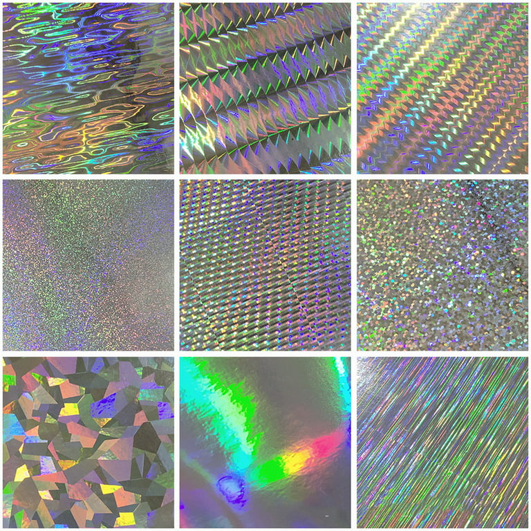 GLFSIL 18pcs 20x10cm Flasher/Dodger/Lure Reflective Holographic Fishing Lure  Tape 