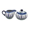 thumbnail image 1 of Blue Rose Polish Pottery Lavender Fields Sugar Bowl & Creamer Set, 1 of 3