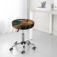 thumbnail image 7 of Daiia Leopard Reading Tarot Cards Stool Covers Round,Round Bar Stool Covers Waterproof Bar Chair Covers Washable Stool Cushion Slipcover for 12-14 Inch Chair-12 inch, 7 of 7