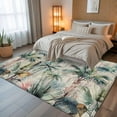 thumbnail image 5 of 6x9 Area Rugs, Summer Palm Trees Non-Skid Rubber Backing Large Rectangle Rugs - Living Room Bedroom Home Office, Vintage Botanical Tropical Leaves Indoor Floor Mat Carpets Washable Rug, 5 of 9
