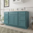 thumbnail image 2 of 54 in. W x 21 in. D x 32.5 in. H Bath Vanity Cabinet without Top in Sea Green, 2 of 5