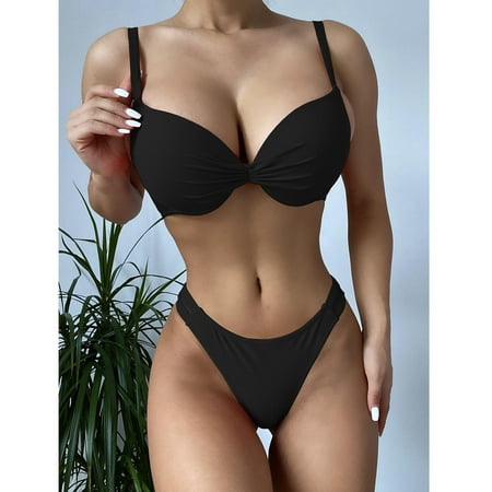 Swimwear For Women Clearance Women Solid Sexy Steel Bracket Solid