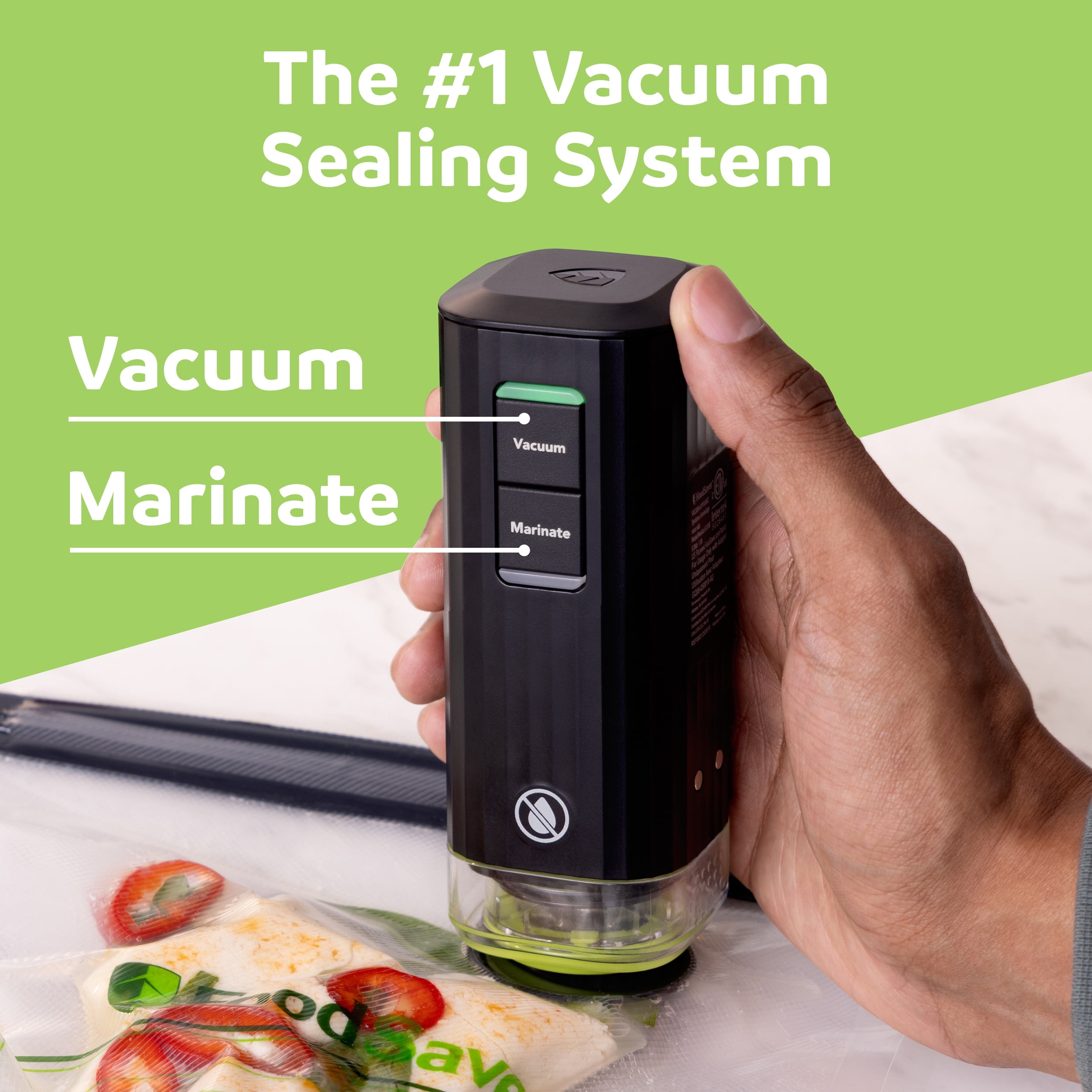 FoodSaver Cordless Mini Vacuum Sealer in Black with Starter Kit