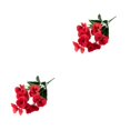 thumbnail image 4 of Guardoinrt Ensemble de 3 Pcs Iris Japonica Simulés Vifs et Réalistes pour Décorations de Maison Fleurs Artificielles Rouge 2Ensemble, 4 of 6