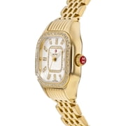 Michele Meggie Diamond Mother of Pearl Dial Gold-tone Steel Womens Watch MWW33B000003