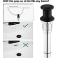 thumbnail image 6 of PARLOS Bathroom Sink Drain Without Overflow, Matte Black, 6 of 8