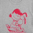 thumbnail image 3 of Peanuts - Girl's Best Friend Lucy & Snoopy - Juniors Cropped Graphic T-Shirt, 3 of 6