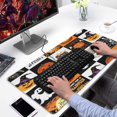 thumbnail image 2 of Long Mouse Pads for Desk,Halloween Icons Collage Pattern Desk Mats on Top Of Desks, Desk Mouse Pad Extra Large with 3mm Non-Slip Base and Stitched Edge for Gaming,Office,Work,Home 31.5x15.7in, 2 of 5