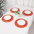 thumbnail image 7 of Unique Bargains Placemats Set of 6 Faux Leather Orange, 7 of 7