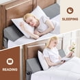 thumbnail image 3 of Almohada con forma de cuña IFNOW, tamaño queen, relleno de huecos, gris oscuro, 3 of 8