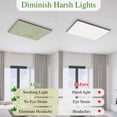 thumbnail image 5 of Vintage Sage Green Magnetic Fluorescent Light Covers for Ceiling Lights 2x4Ft, Farmhouse Retro Beige Solid Color Office Classroom Kitchen Drop Ceiling Light Covers Filters Shade Panel 2 Packs, 5 of 9