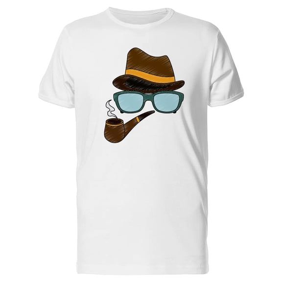 Hat With Glasses & Wooden Pipe Tee Men's -Image by Shutterstock