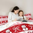 thumbnail image 5 of jejeloiu Cute Gsanta Claus Full Size Comforter Sets,Christmas Theme Bedding Comforter Set,Deer Slihouette Bedding Sets For Teens,Microfiber Bedroom Decor Reversible,3pcs, 5 of 8