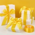 thumbnail image 4 of 1-1/2 Inch Wide Yellow Satin Ribbon, 50 Yards Solid Polyester Fabric Ribbon for Roses Making, Easter, Gift Wrapping, Flower Bouquets, Wedding Decorations, Handmade Crafts, 4 of 7