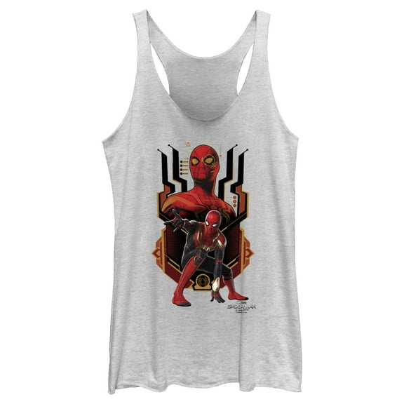Women's Marvel Spider-Man: No Way Home Integrated Suit Racerback Tank Top White Heather X Large