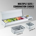thumbnail image 3 of KFFKFF Countertop Refrigerated Salad Pizza Prep Station 160 W Stainless Guard ETL, 3 of 9