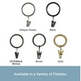 thumbnail image 5 of Anillos para cortinas Kenney Antique Pewter, paquete de 14 unidades, 5 of 5