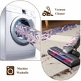 thumbnail image 7 of Area Rug for Living Room, Wisteria Non-Slip Indoor Large Carpet for Bedroom/Dining Room, Spring Purple Flowers Butterflies Vintage Beige Washable Low-Profile Rectangle Floor Runner Rugs - 6 x 9 Ft, 7 of 7