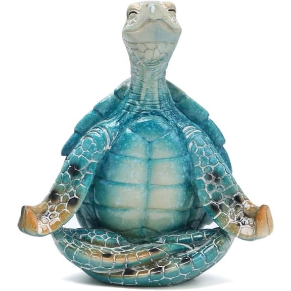 Generic Sea Turtle Meditation Yoga Statue - Resin Zen Decor for Garden Home Office Beach Decoration