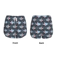 thumbnail image 3 of Yiaed Shark Wearing Swim Ring Print Women's Running Shorts with Liner 3 Zipper Pockets Elastic Workout Athletic Gym Yoga Shorts-Small, 3 of 7