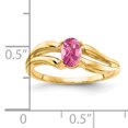 thumbnail image 2 of Primal Gold 14 Karat Yellow Gold 6x4mm Oval Pink Tourmaline Ring, 2 of 4