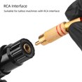 thumbnail image 2 of Cordón de clip de tatuaje de ángulo recto Conector de línea de Cable RCA de 1,7 M silicona suave para pluma de tatuaje/máquina de tatuaje rotativa, 2 of 6