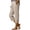 Khaki—Summer Pants for Women, variant on Womens Capri Pants Loose Fit Drawstring Elastic Waisted Crop Trousers Lightweight Comfy Summer Beach Capri Pants with Pockets Mint Green L