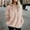 Pink, variant on Winter Tops for Women Thick Fuzzy Soft Hooded Long Sleeve Warm Sweatshirts Tops with Pockets