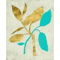 thumbnail image 2 of Zarris, Chariklia 12x14 White Modern Wood Framed Museum Art Print Titled - Gilt Tropic III, 2 of 4