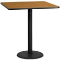 thumbnail image 2 of BizChair 42'' Square Natural Laminate Table Top with 24'' Round Bar Height Table Base, 2 of 4