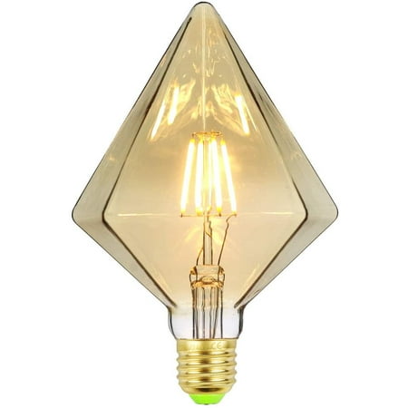 

Decorative LED bulb in pyramidal shape and vintage Edison style 4 W warm white color 2 500 K 350 lumens 220/240 V E27 base [Energy class A +]