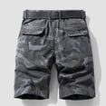 thumbnail image 3 of DDAPJ pyju Mens Cargo Shorts Camouflage Casual Hiking Shorts Cotton Ripstop Tactical Shorts Lightweight Outdoor Work Shorts with Multi Pockets Gray XL, 3 of 4