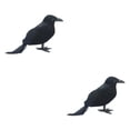 thumbnail image 3 of Transemion Halloween Party Decoration - Festive Ambiance And Clear Texture Simulation Crow Straight crow 2Set, 3 of 6