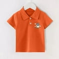 thumbnail image 4 of Hiijoy Big Boys Polo Shirt Cartoon Owl Print Short Sleeve T-Shirt Loose Casual T Shirt, 4 of 4