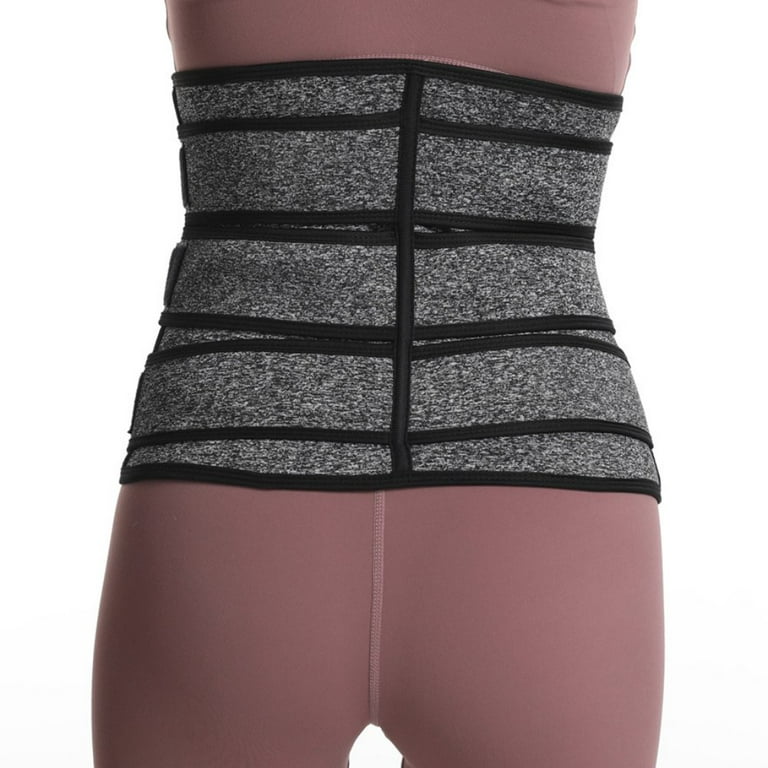 LC-Dolida Neoprene Waist Trainer for Women 3 Straps Tummy Control Workout  Corset Cincher Long Torso Trimmer Sauna Belt