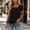 *Black, variant on ClodeEU Women's Square Neck Short Sleeve Pleated Blouse,Casual Loose Fit Solid Top Army Green,Women's Plus L