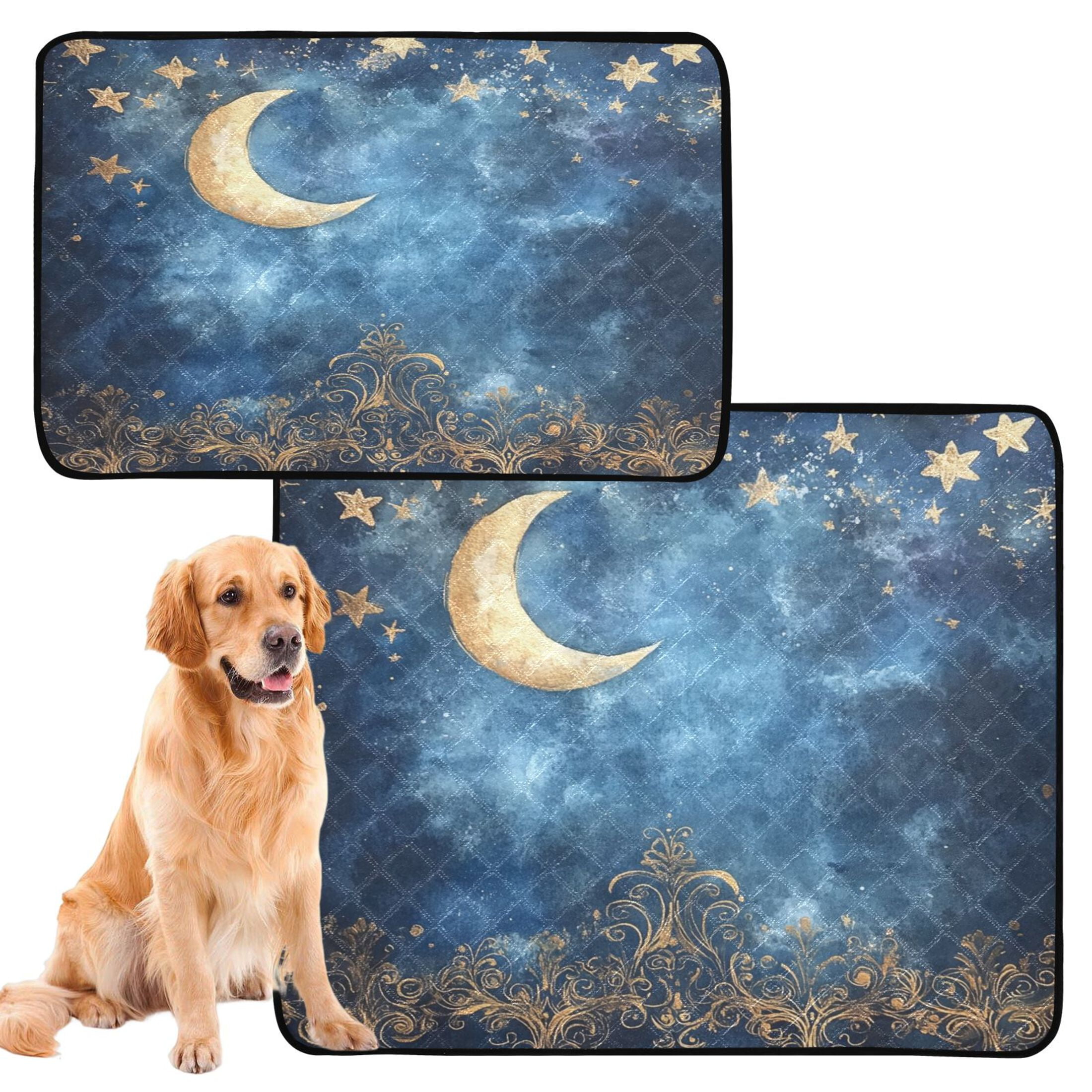Qxltty Lacy Night Sky Cat litter Pads Pet Set of 3 Diaper Mats Center Anti-leakage Layer Absorbent Soft and Comfortable