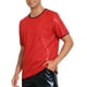 thumbnail image 4 of INSPIRE CHIC Camiseta de fiesta con lentejuelas metálicas de manga corta para hombres XL roja, 4 of 5