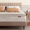 thumbnail image 1 of Full Size Mattress, Kescas 8 inch Euro Top Linen Cover Innerspring Mattress, Pocket Spring Hybrid Mattresses with CertiPUR-US Certified Memory Foam, Plush Yet Supportive, 1 of 6