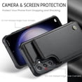 thumbnail image 3 of Funda para Samsung Galaxy S23 FE con tarjetero, funda tipo cartera para hombre y mujer con bloqueo RFID, funda de piel resistente con soporte y cierre magnético, a prueba de golpes, 3 of 10