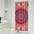 thumbnail image 2 of Sunny Boho Floral Curtain 36x72, Quick-Dry Polyester with Plastic Rings, Retro Daisy Bloom Design for Cute Bathroom Decor, 2 of 5