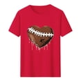 thumbnail image 5 of Gamivast Men's Athletic Shirts Heart Football Stitching Crew Neck Short Sleeve Workout Shirts Gym Shirts Moisture Wicking Performance Fabric Activewear, 5 of 5