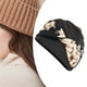 thumbnail image 5 of Gorro turbante de invierno, regalo informal para mujeres y niñas, estampado, gorro para cabello trenzado, 5 of 8