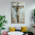thumbnail image 6 of Jesus Christ Persecution Wall Art Jesus Crucified Canvas Print Poster Bible Abstract Art Posters Art Print Wall Photo Paint Poster Hanging Picture Family Bedroom Decor Gift 24x36inch(60x90cm), 6 of 6