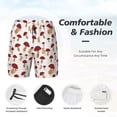 thumbnail image 5 of Lsque Mens Swim Trunks Red Mushroom Pattern - Bathing Suit Compression Liner - Beach Swim Shorts Swimwear - (S-3XL) - Stretch Quick Dry -Medium, 5 of 9