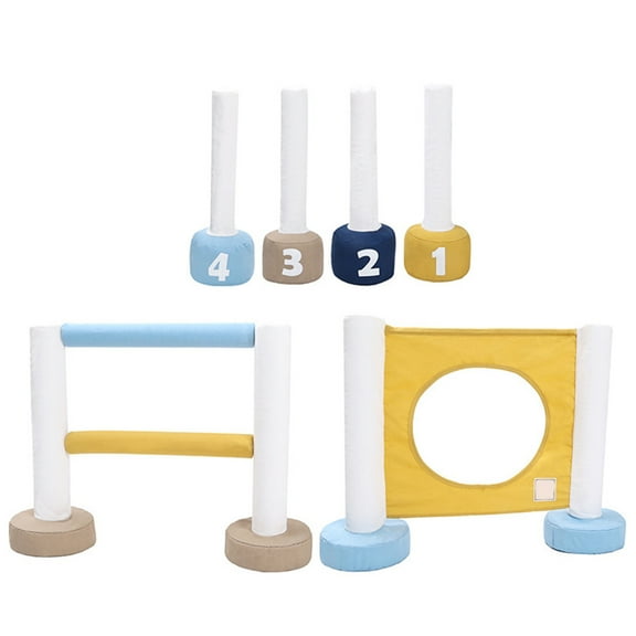 Dog Agility Equipment Set with Obstacles Hurdles Poles Accessories for Backyard or Outdoor Indoor Use