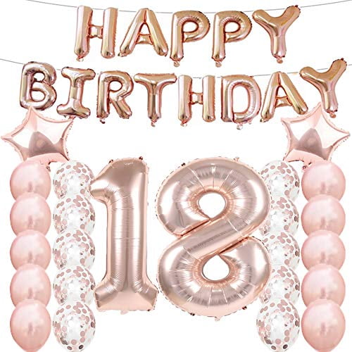 18th Birthday Decorations Party Supplies18th Birthday Balloons Rose