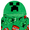 Minecraft Green, variant on Minions Boys Exclusive Hooded Pajama Blanket Sleeper, Sizes 4-12